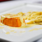 Sformato Di Zucca Con Mostarda Mantovana, Ravioli Di Faraona Arrosto