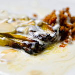 Porro Brasato Con Burro Alle Mandorle Pane Alla Liquirizia e Chantilly Al Fior Di Sale